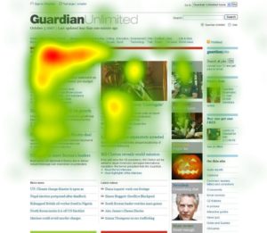 Ejemplo de Heatmap en un sitio web