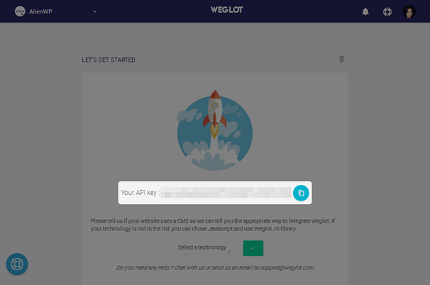 Weblot api key