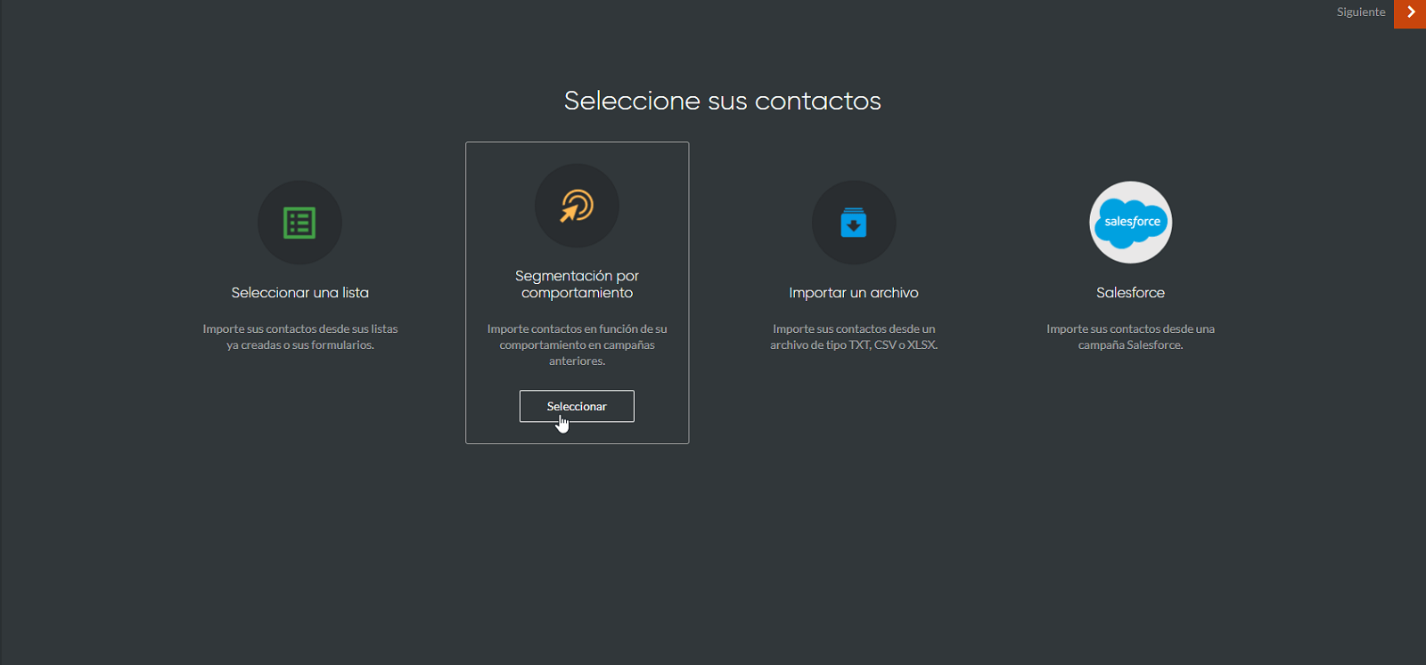 segmenta contactos lista correo