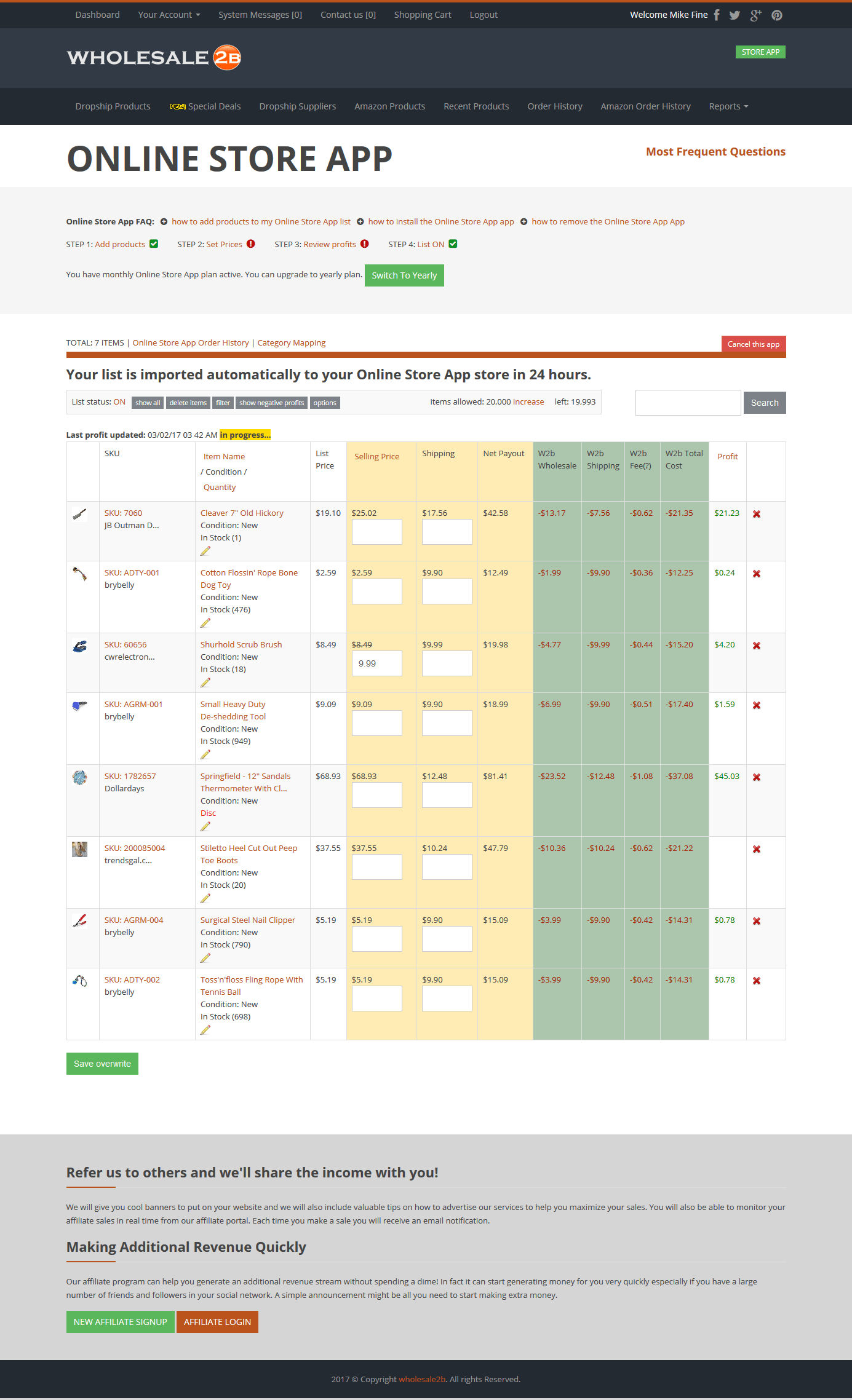 Dropshipping con Ecwid